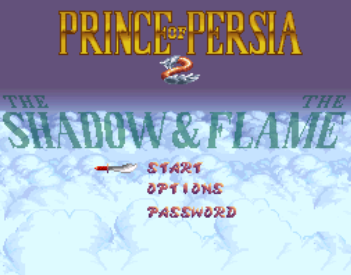Prince of Persia 2 Title Screen
